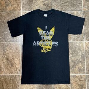 Vintage 90s Playboy “ I READ THE ARTICLES”  T-shirt Size Small Made in USA